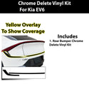 Vinyl Chrome Delete Wheel Sides Front Rear Bumper Trim Blackout Decal Stickers Overlay Film Fits Kia EV6 2022 - 2025 - Bogar Tech Designs