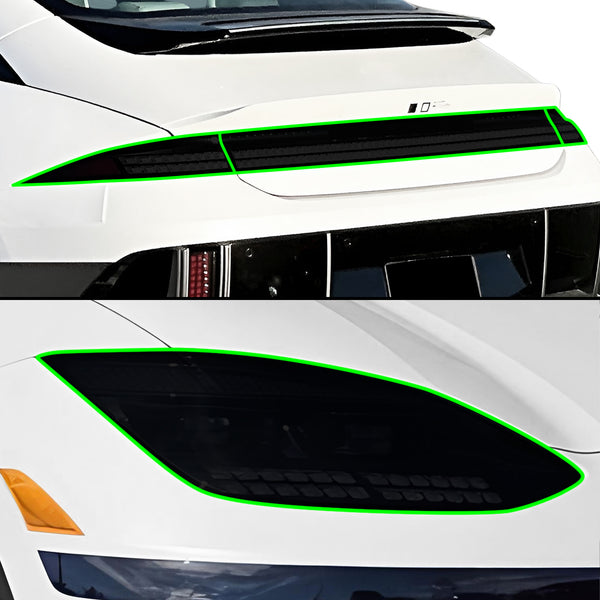 Full Headlight Taillight Precut Smoked PPF Tint Kit Film Overlay Fits Hyundai Ioniq 6 2023-2025