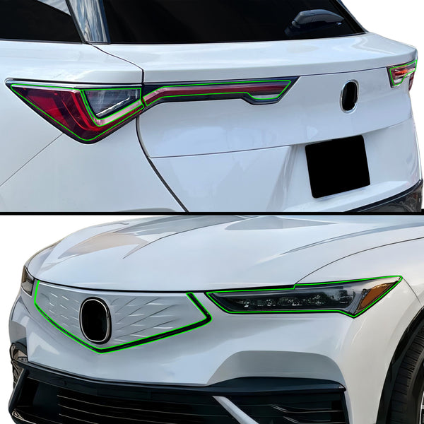 Acura ZDX 2024–2026 Dark Smoke Headlight & Taillight Tint Kit – Precut Vinyl Lens Overlays