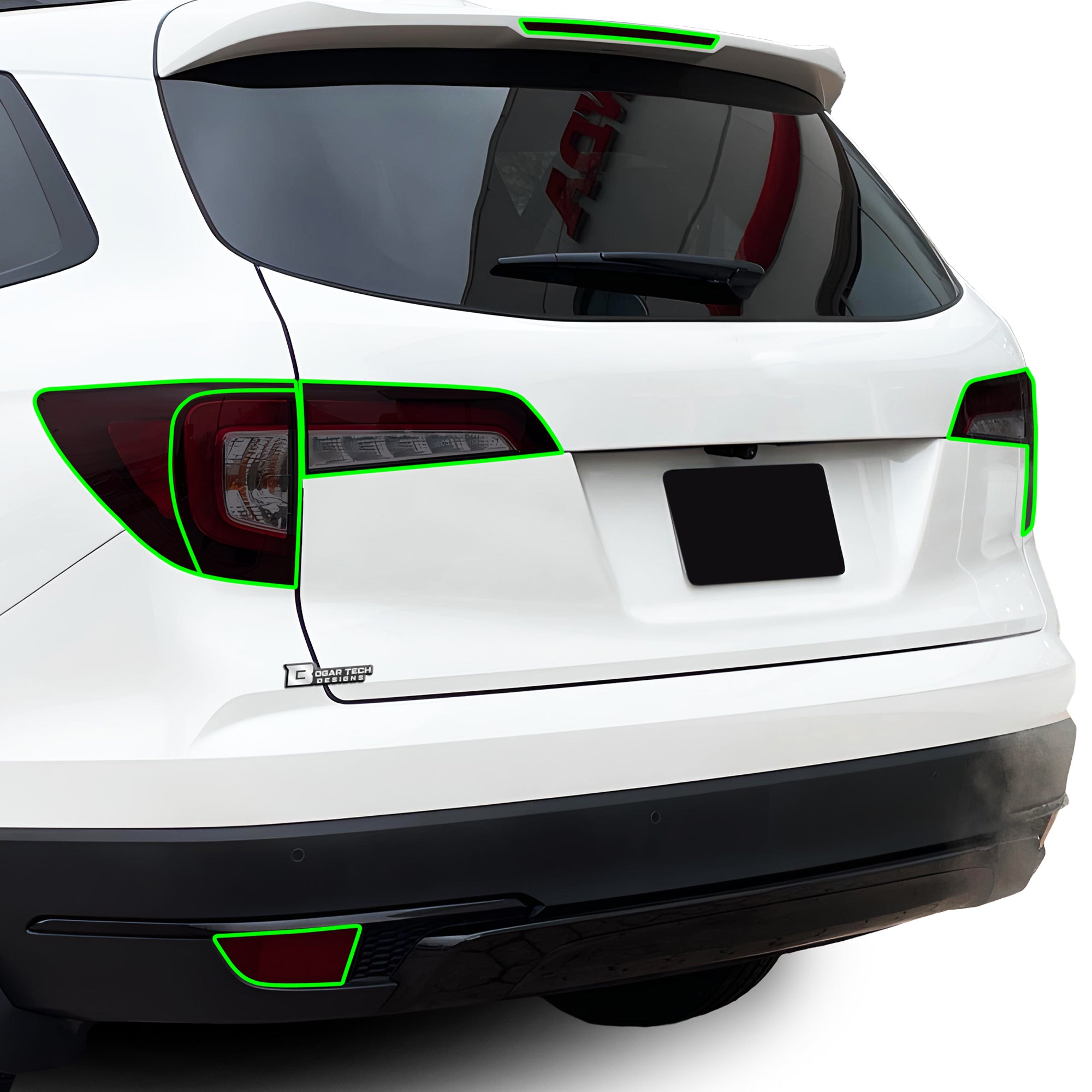 Full Headlight Taillight Precut Smoked PPF Tint Kit Film Overlay Fits Honda Pilot 2016 - 2022 - Bogar Tech Designs