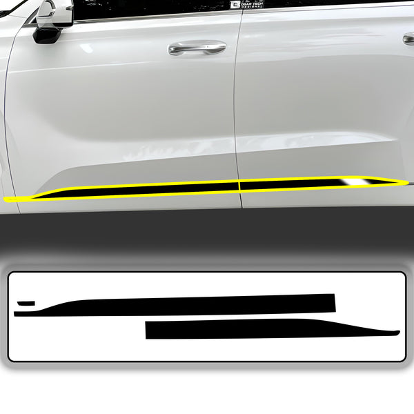 Side Window Skirt Vinyl Chrome Delete Trim Blackout Decal Stickers Overlay Film Fits Hyundai Palisade 2020 - 2025 - Bogar Tech Designs