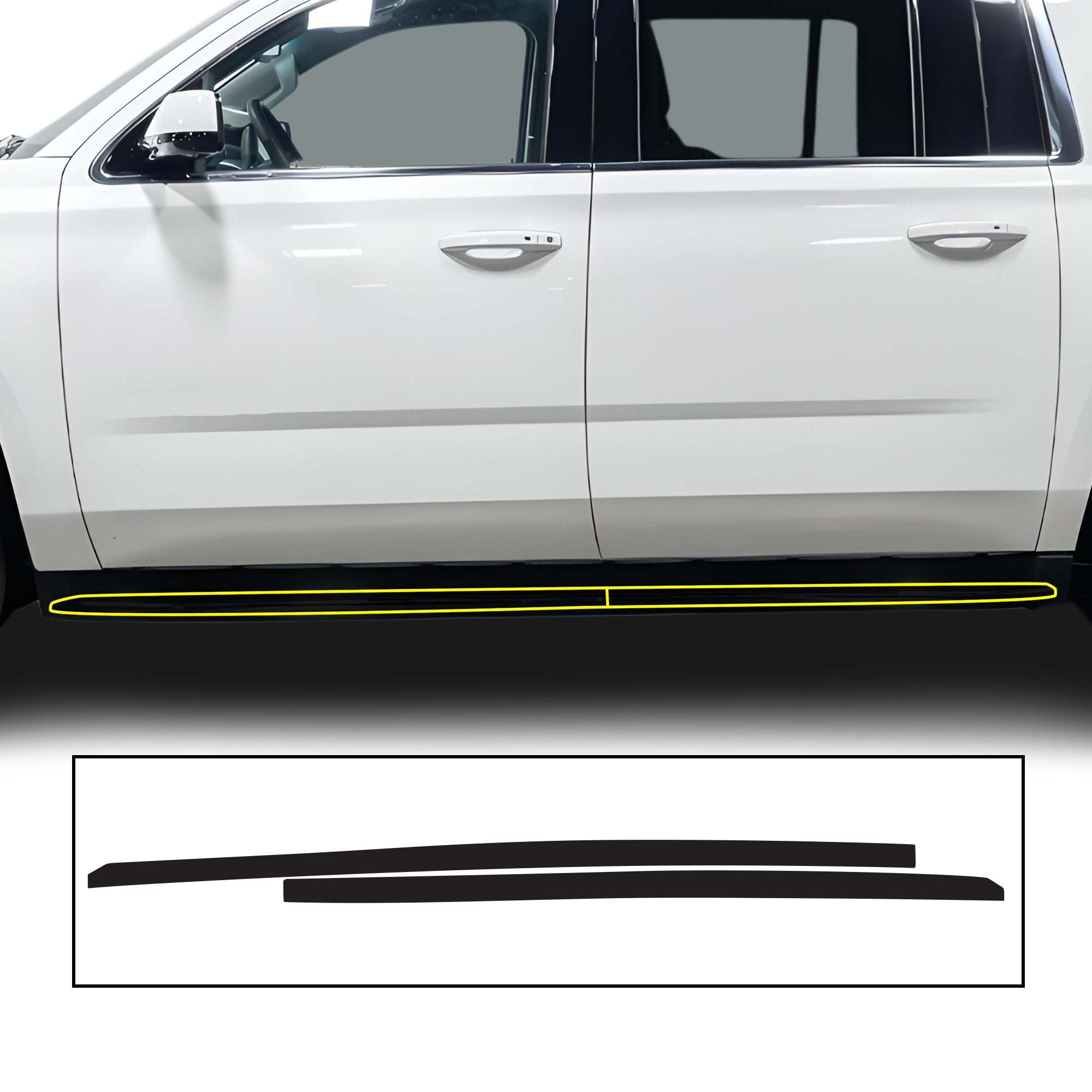 Vinyl Chrome Delete Blackout Decal Stickers Overlay Film Fits GMC Yukon XL 2015 - 2020 - Bogar Tech Designs