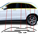 Fits Mercedes-Benz GLC-Class 2016-2022 Vinyl Chrome Delete Grille Blackout Decal Stickers Overlay Film