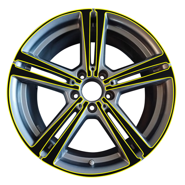 Fits Mercedes-Benz GLC-Class 2016-2022 Vinyl Chrome Delete Grille Blackout Decal Stickers Overlay Film