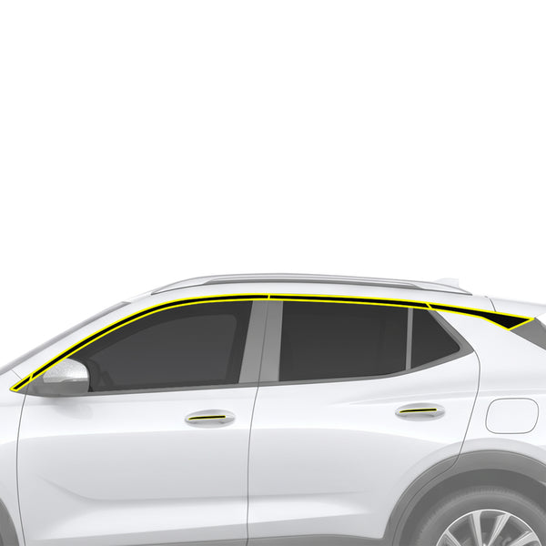 Buick Encore GX 2020-2026 Front Grille Blackout Chrome Delete Kit – Precut Gloss Black Vinyl Overlays