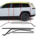 Window Vinyl Chrome Delete Trim Blackout Decal Stickers Overlay Film Fits Jeep Grand Cherokee L 2021-2025