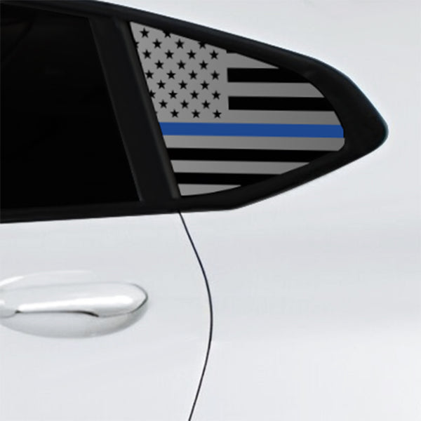 American Flag Quarter Window Decal for BMW X4 2019-2026 – Precut Matte Black Vinyl
