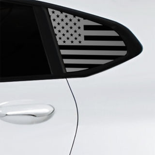 American Flag Quarter Window Decal for BMW X4 2019-2026 – Precut Matte Black Vinyl