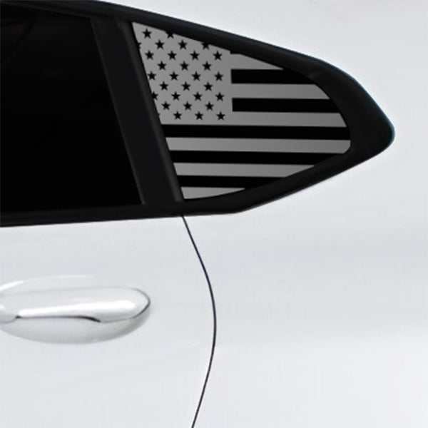 American Flag Quarter Window Decal for BMW X4 2019-2026 – Precut Matte Black Vinyl