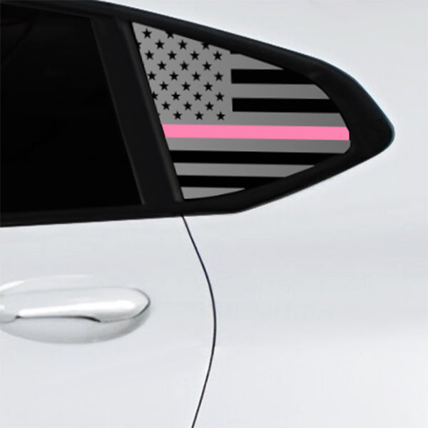American Flag Quarter Window Decal for BMW X4 2019-2026 – Precut Matte Black Vinyl