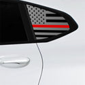 American Flag Quarter Window Decal for BMW X4 2019-2026 – Precut Matte Black Vinyl