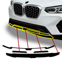 Fits BMW X4 2019-2025 Vinyl Chrome Delete Grille Blackout Decal Stickers Overlay Film