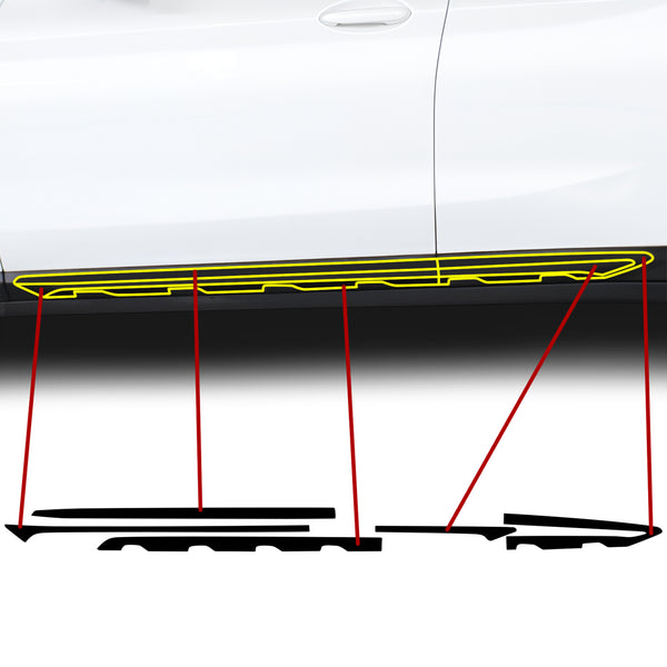 Fits BMW X4 2019-2025 Vinyl Chrome Delete Grille Blackout Decal Stickers Overlay Film