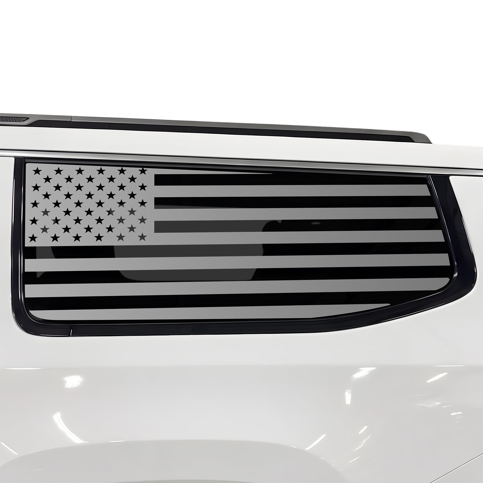 Fits Jeep Grand Wagoneer L 2022-2027 Quarter Window American Flag Vinyl Decal Stickers