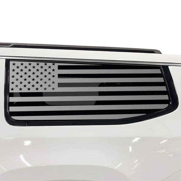 Fits Jeep Grand Wagoneer L 2022-2027 Quarter Window American Flag Vinyl Decal Stickers