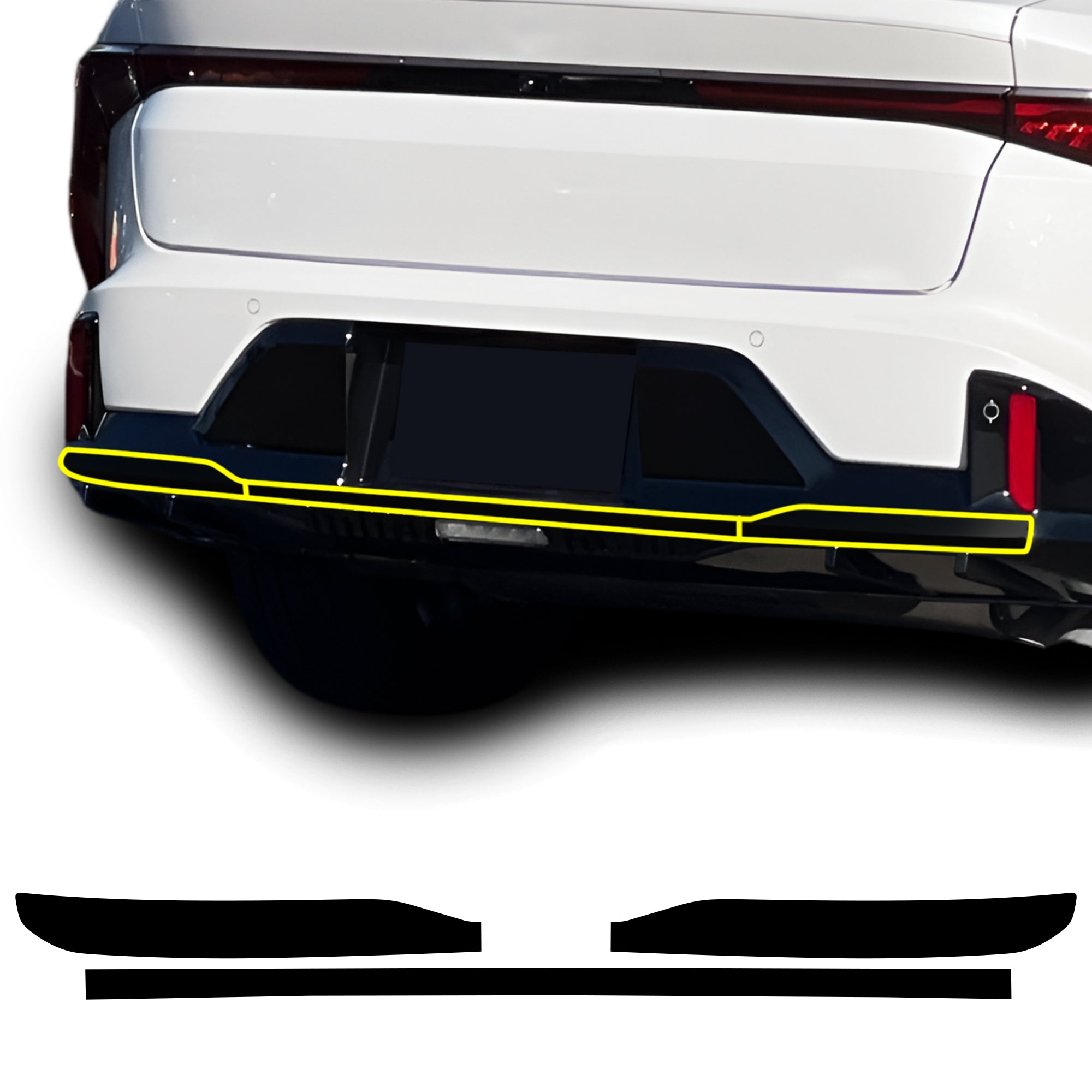 Kia K4 GT-Line 2024-2026 Blackout Chrome Delete Kit – Precut Gloss Black Vinyl Overlays
