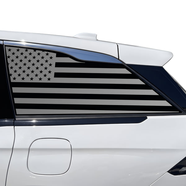 Fits Lincoln Nautilus 2024-2026 Quarter Window American Flag Vinyl Decal Stickers