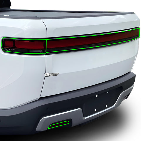 Headlight Design Rivian Rivian R1T 2022-2026 Dark Smoke Headlight & Taillight Tint Kit – Precu ...