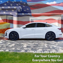 American Flag Quarter Window Decal for Audi A6 S6 e-tron 2025-2027 – Precut Matte Black Vinyl