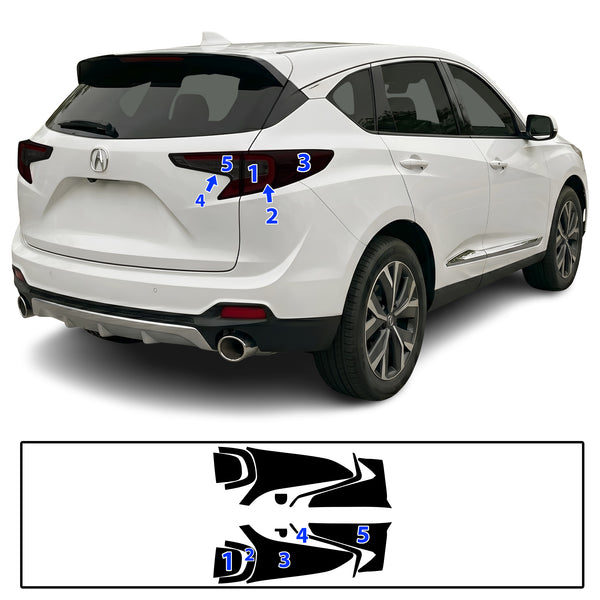Acura RDX 2019–2026 Dark Smoke Headlight & Taillight Tint Kit – Precut Vinyl Lens Overlays