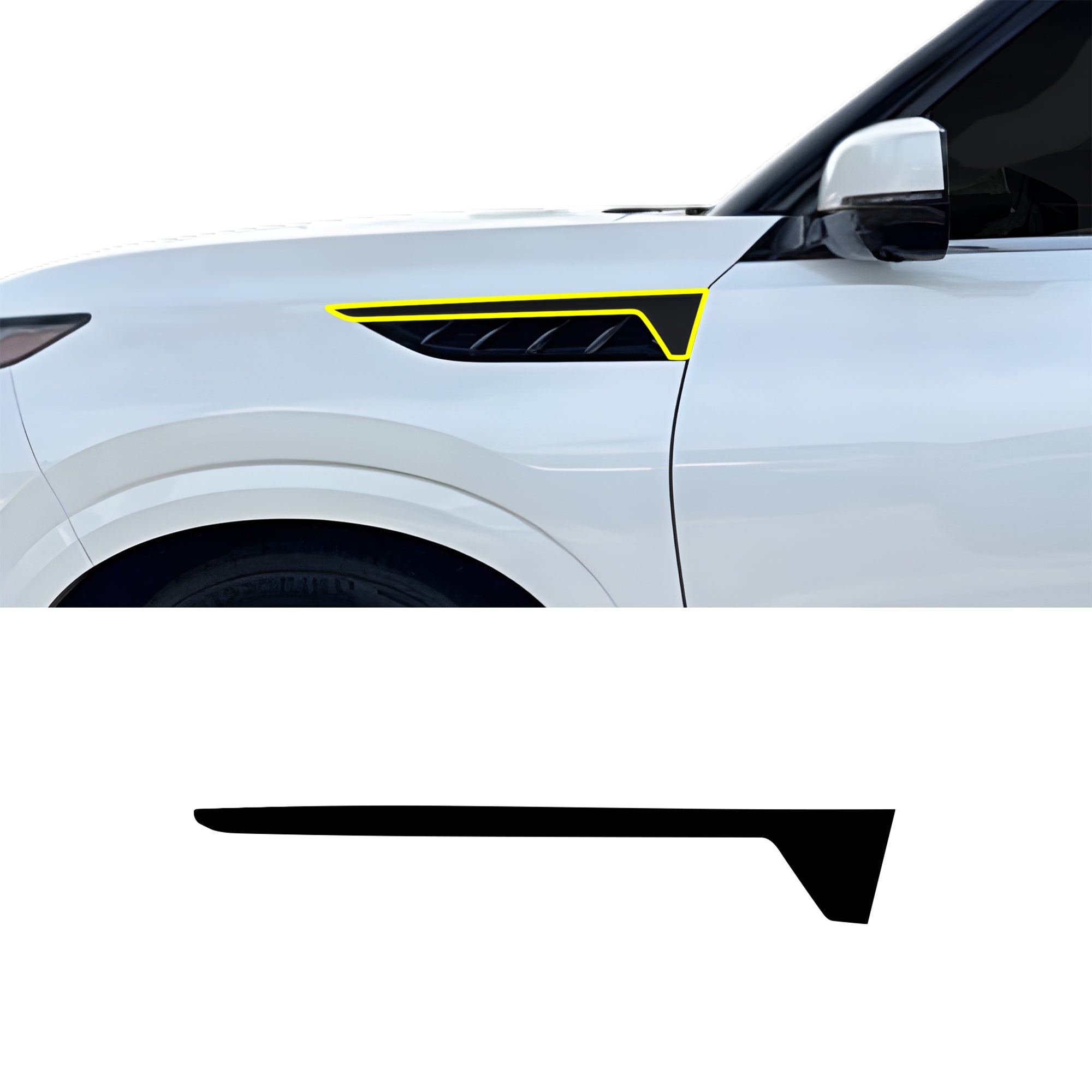 Fits Infiniti QX80 2025-2026 Blackout Chrome Delete Kit – Precut Gloss Black Vinyl Overlays Film