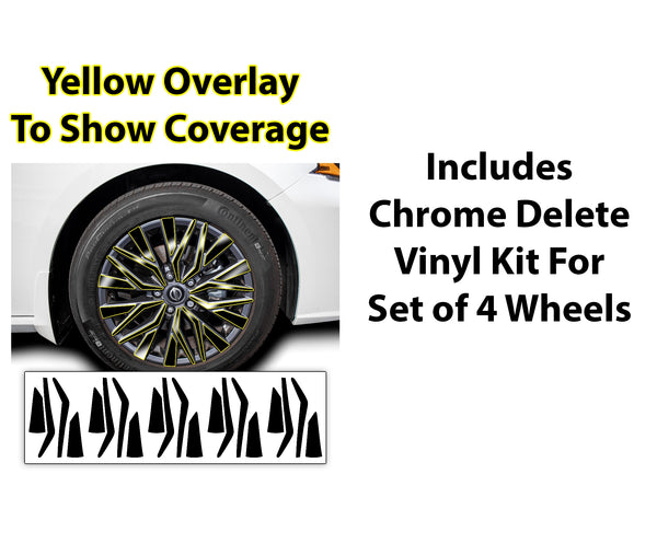 Vinyl Chrome Delete Wheel Sides Front Rear Bumper Trim Blackout Decal Stickers Overlay Film Fits Nissan Altima 2019 - 2025 - Bogar Tech Designs