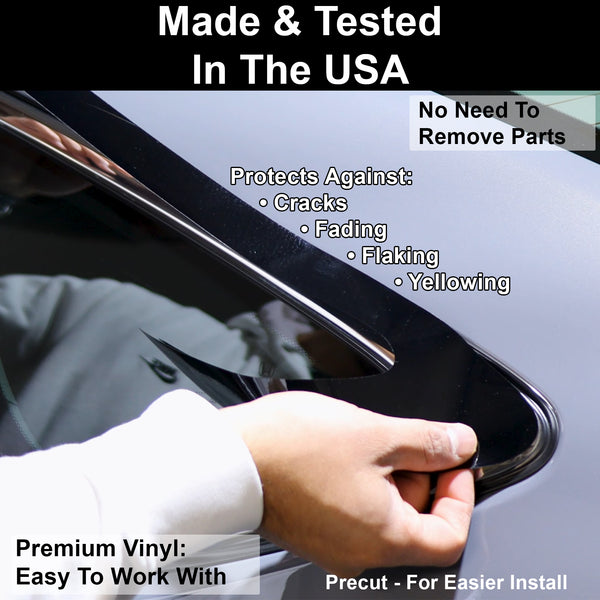 Vinyl Chrome Delete Wheel Trim Blackout Decal Stickers Overlay Film Fits Toyota GR Supra 2020-2025
