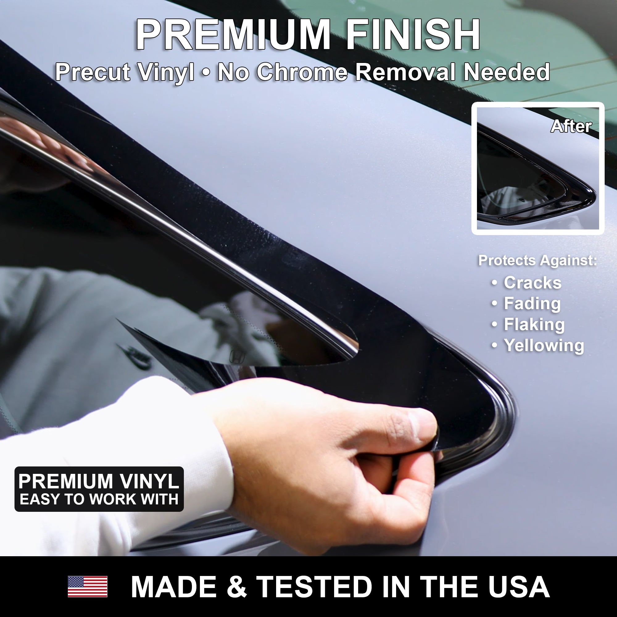 Vinyl Chrome Delete Grille Side Window Blackout Decal Stickers Overlay Film Fits Chevrolet Traverse 2018-2023