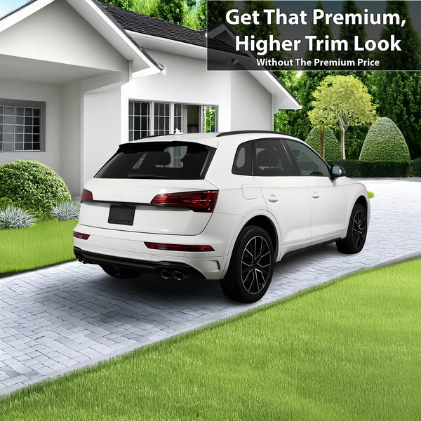 Vinyl Chrome Delete Grille Side Window Rear Blackout Decal Stickers Overlay Film Fits Audi Q5