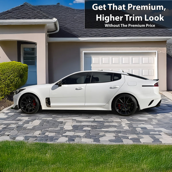 Fits KIA Stringer 2018-2023 Vinyl Chrome Delete Grille Blackout Decal Stickers Overlay Film