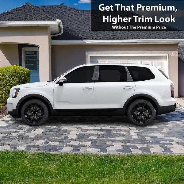 Window Vinyl Chrome Delete Trim Blackout Decal Stickers Overlay Film Fits Kia Telluride 2020 - 2025