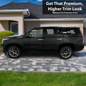 Vinyl Chrome Delete Grille Side Window Rear Blackout Decal Stickers Overlay Film Fits Cadillac Escalade 2015-2020