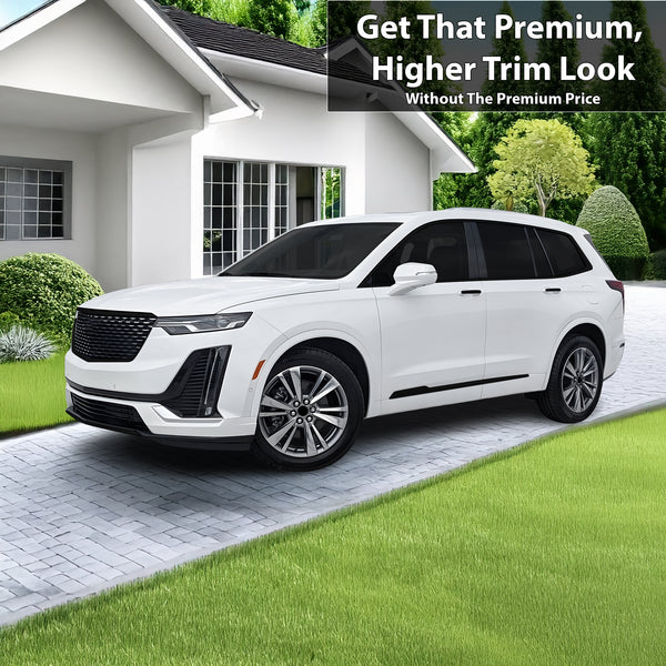 Vinyl Chrome Delete Grille Side Window Rear Blackout Decal Stickers Overlay Film Fits Cadillac XT6 2020 - 2025 - Bogar Tech Designs