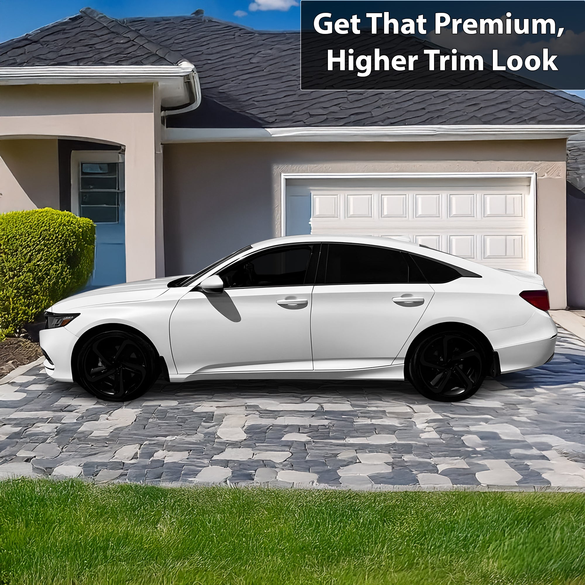 Vinyl Chrome Delete Blackout Decal Stickers Overlay Film Fits Honda Accord Sedan 2018 - 2022 - Bogar Tech Designs