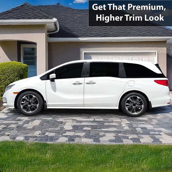 Vinyl Chrome Delete Front Grille Side Window Trim Blackout Decal Stickers Overlay Film Fits Honda Odyssey - Bogar Tech Designs
