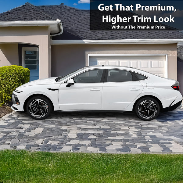 Fits Hyundai Sonata 2024-2025 Vinyl Chrome Delete Grille Blackout Decal Stickers Overlay Film