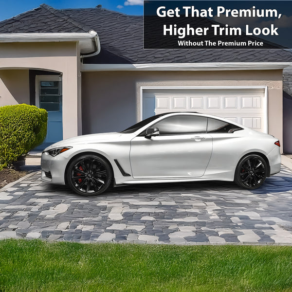 Vinyl Chrome Delete Grille Window Blackout Decal Stickers Overlay Film Fits Infiniti Q60 2017 - 2022 - Bogar Tech Designs
