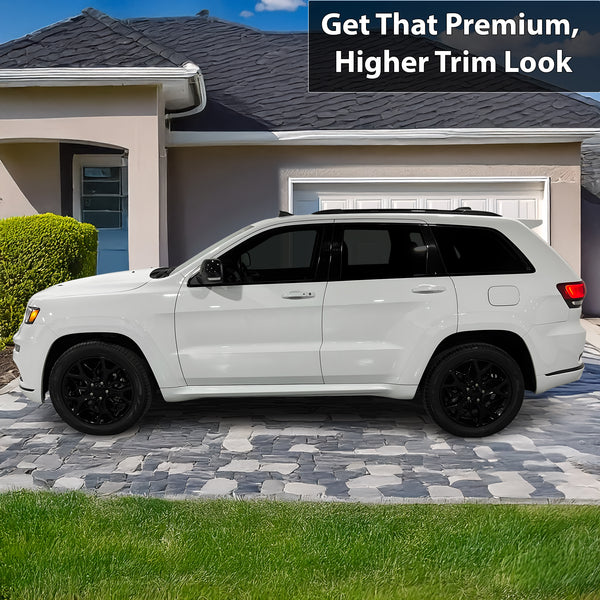 Fits Jeep Grand Cherokee 2014 - 2021 Vinyl Chrome Delete Blackout Decal Stickers Overlay Film - Bogar Tech Designs