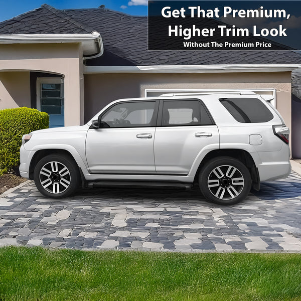 Vinyl Chrome Delete Wheel Sides Front Rear Bumper Trim Blackout Decal Stickers Overlay Film Fits Toyota 4Runner 2014 - 2024 - Bogar Tech Designs