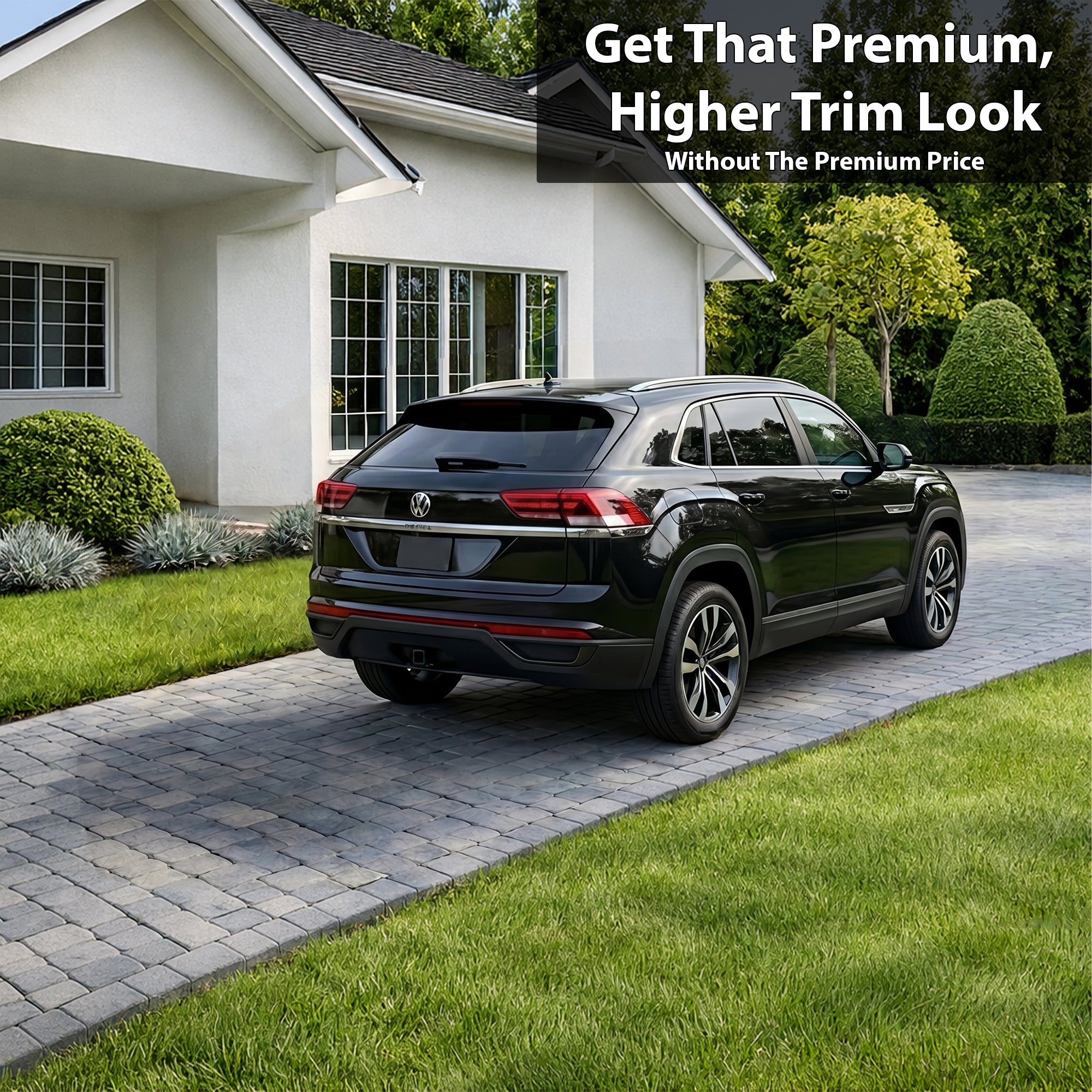 Volkswagen Atlas Cross Sport 2020-2026 Blackout Chrome Delete Kit - Precut Gloss Black Vinyl Overlays