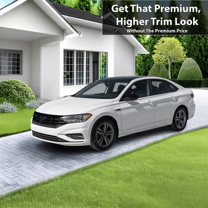 Vinyl Chrome Delete Wheel Rim Front Grille Trim Blackout Decal Stickers Overlay Film Fits Volkswagen Jetta 2019 - 2025 - Bogar Tech Designs