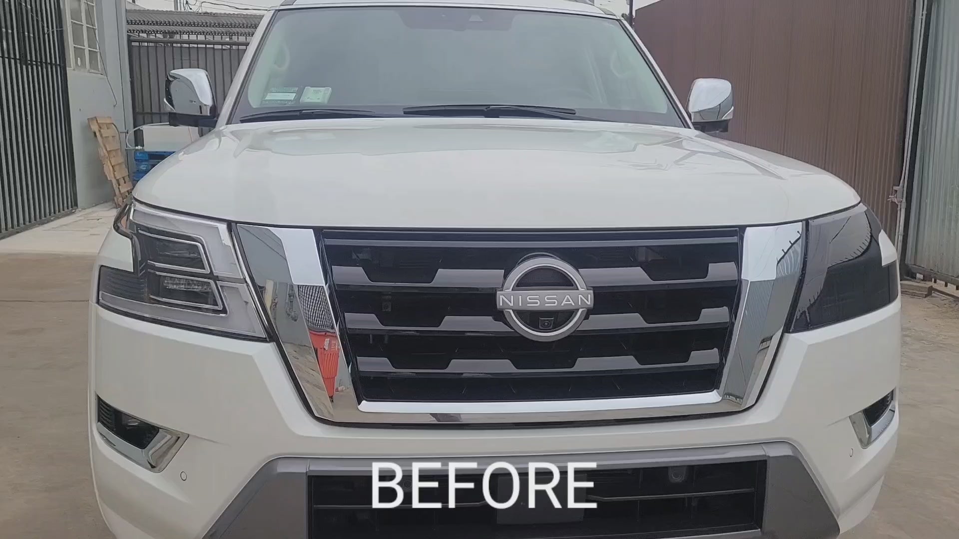 Nissan Armada 2017-2024 Blackout Chrome Delete Kit - Precut Gloss Black Vinyl Overlays