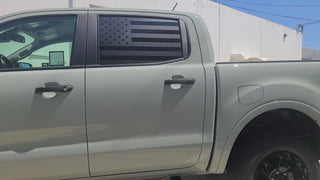 American Flag Rear Side Window Vinyl Decal Stickers Fits Ford Ranger 2019-2024