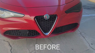 Vinyl Wrap Chrome Delete Grille Side Window Blackout Decal Stickers Overlay Film Fits Alfa Romeo Giulia 2017-2023