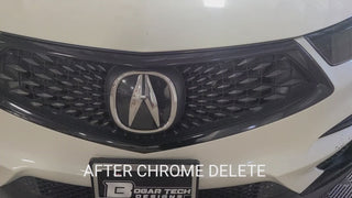 Vinyl Chrome Delete Grille Side Window Blackout Decal Stickers Overlay Film Fits Acura RDX 2019-2024