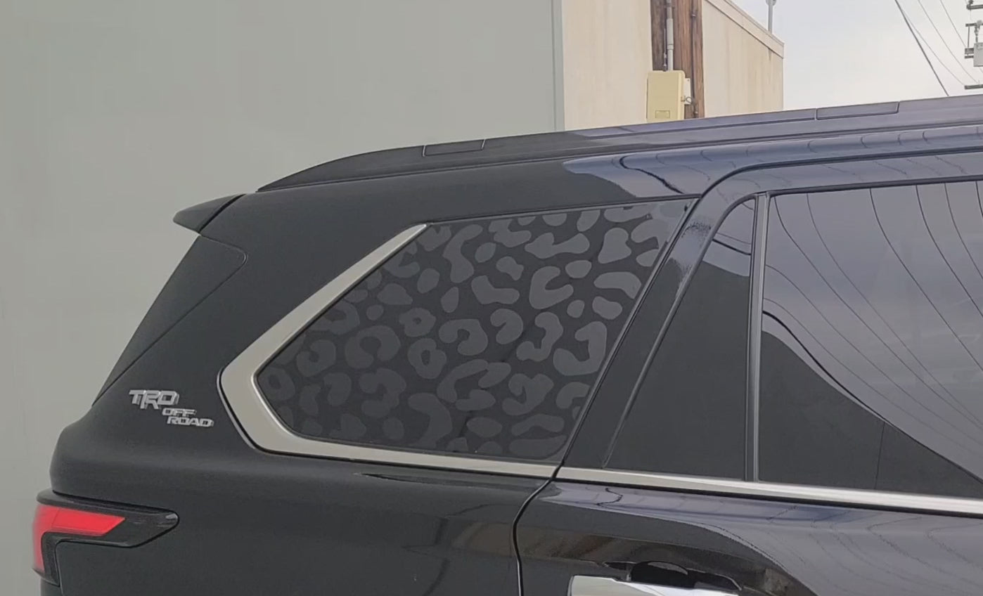 Animal Leopard Cheetah Cow Window Vinyl Decal Stickers Fits Toyota Sequoia 2023-2026