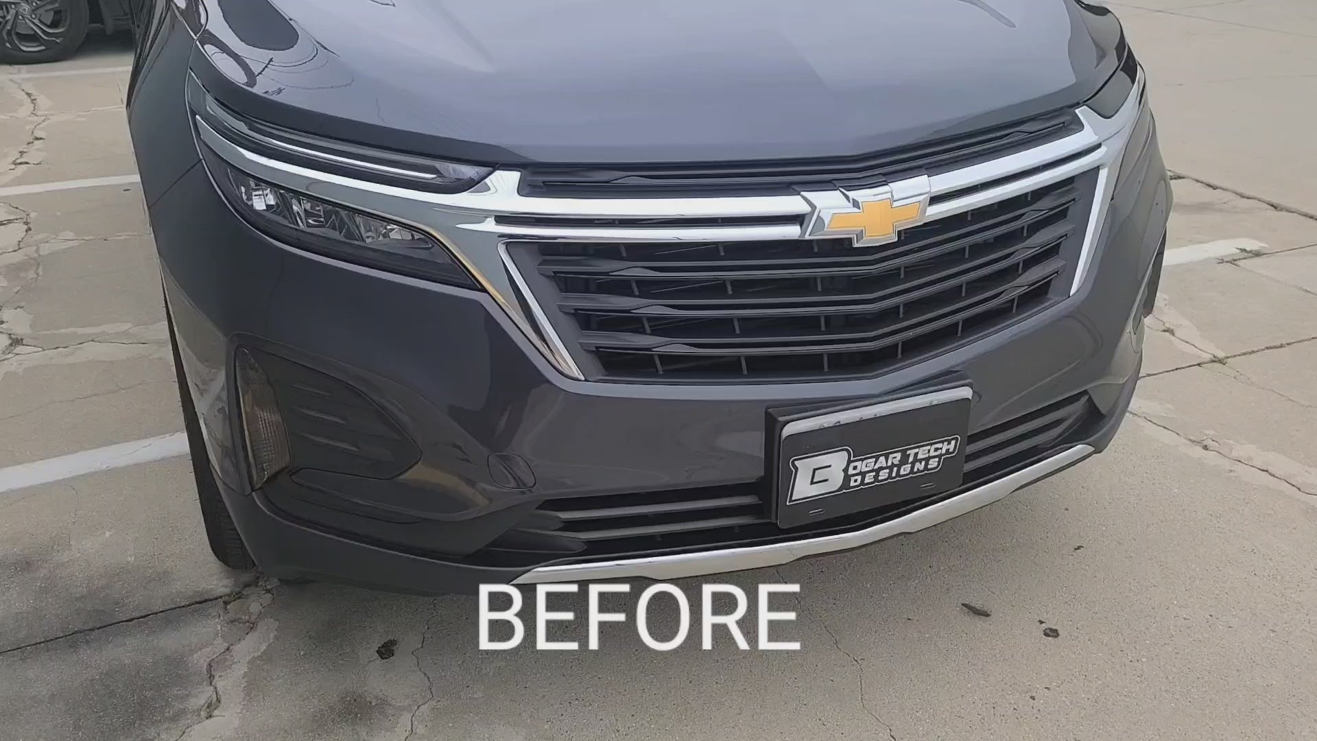 Vinyl Chrome Delete Sides Front Rear Bumper Trim Blackout Decal Stickers Overlay Film Fits Chevy Equinox 2018-2024