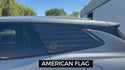 Fits Buick Enclave 2018-2024 Quarter Window American Flag Vinyl Decal Stickers - Matte Black