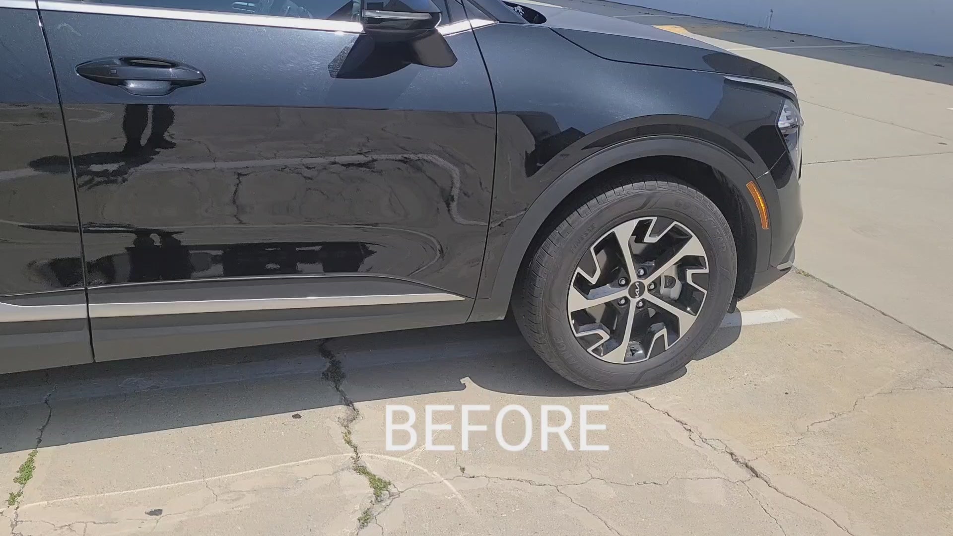 Vinyl Chrome Delete Wheel Sides Front Trim Blackout Decal Stickers Overlay Film Fits Kia Sportage 2023-2025