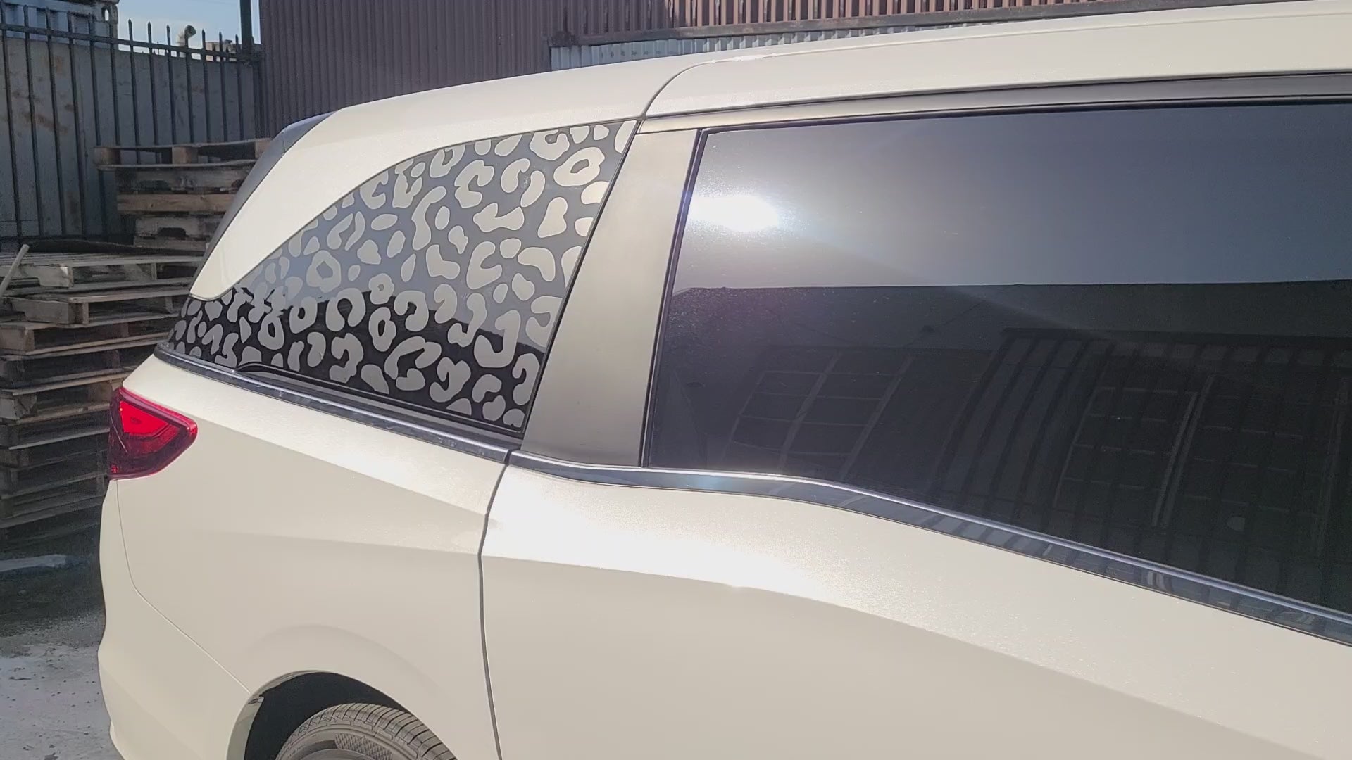 Animal Leopard Cheetah Cow Quarter Window Vinyl Decal Stickers Fits Honda Odyssey 2018-2026